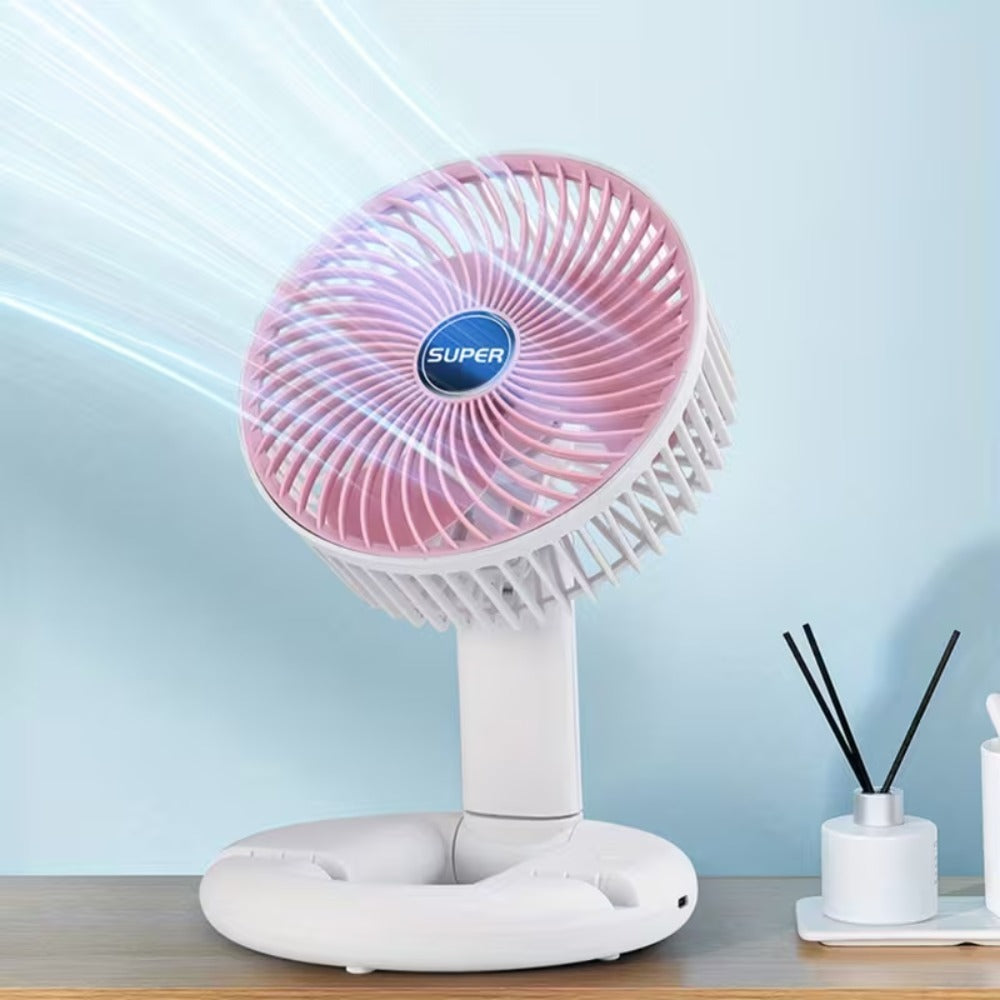 A Mini Portable USB Rechargeable Fan with a Base, Suitable for Desktop Use, Adjustable for Home And Office