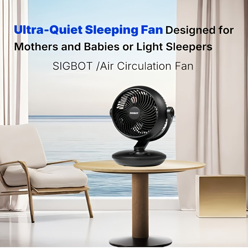 Ultra Quiet Desk Fan Ultra Quiet 25dB Desk Fan for Bedroom with Remote | High Velocity Cooling for Office, 3 Modes, 8 Speeds, 9H Timer, Automatic Oscillation