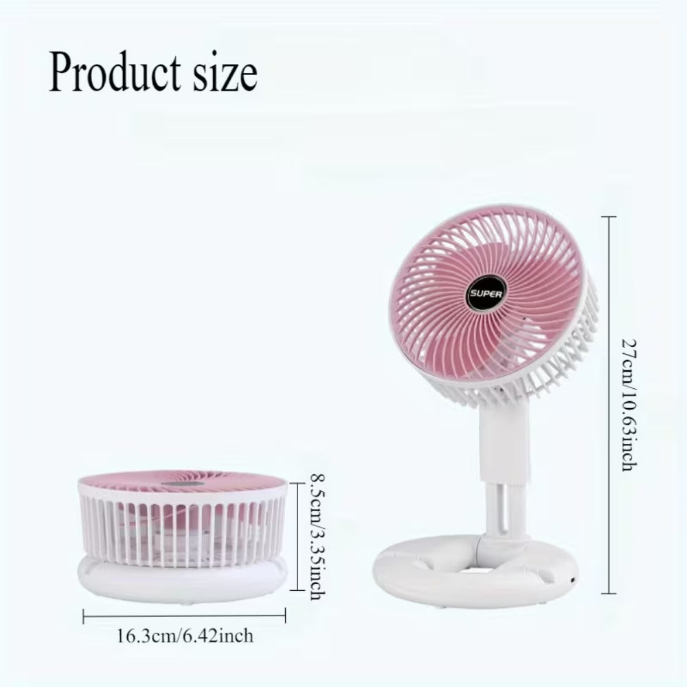 A Mini Portable USB Rechargeable Fan with a Base, Suitable for Desktop Use, Adjustable for Home And Office