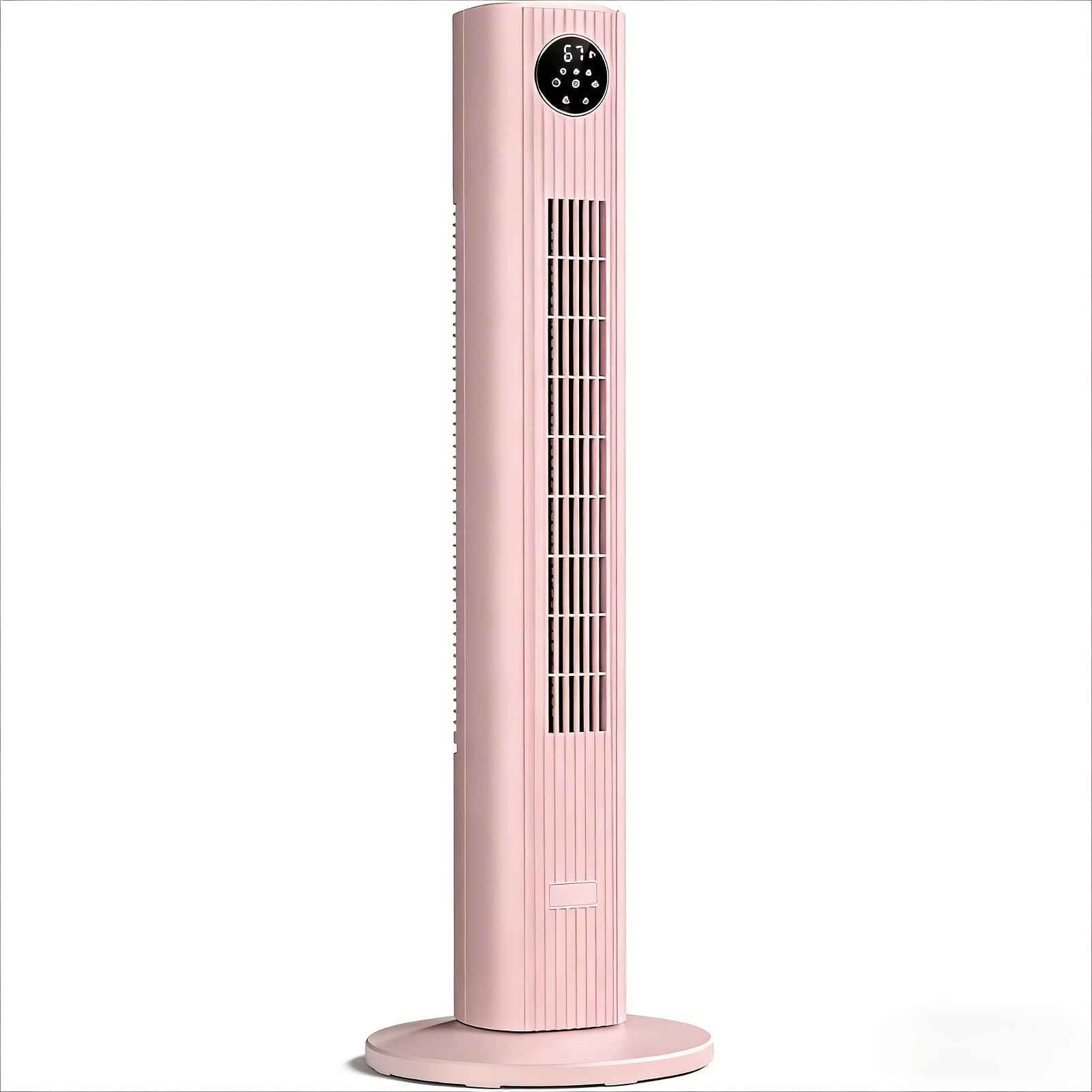 35-inch Tower Fan Portable Electric 85° Oscillating Fan Quiet Cooling Standing Bladeless Floor Fans 3 Speeds Wind Modes 12h Timer Bedroom Office, Black with White