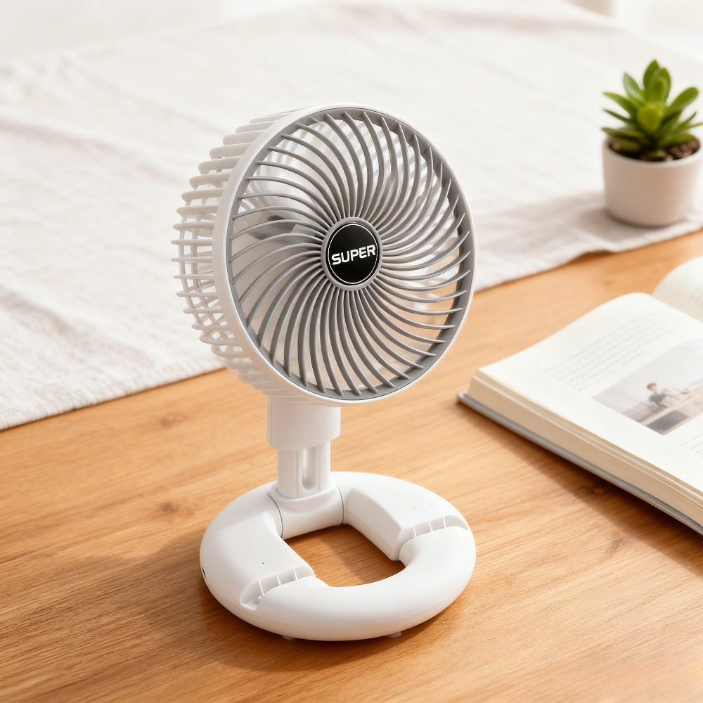 A Mini Portable USB Rechargeable Fan with a Base, Suitable for Desktop Use, Adjustable for Home And Office