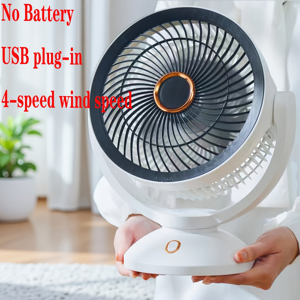 USB Plug-In Desktop Fan • Portable Air Circulation Fan • for Home Use