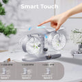 Desk Fan, Wireless Rechargeable Fan for Bedroom, craft Appearance Design, Small Portable and Quiet Table Fan for Home, Office, Kitchen, 3 Speeds SILVER