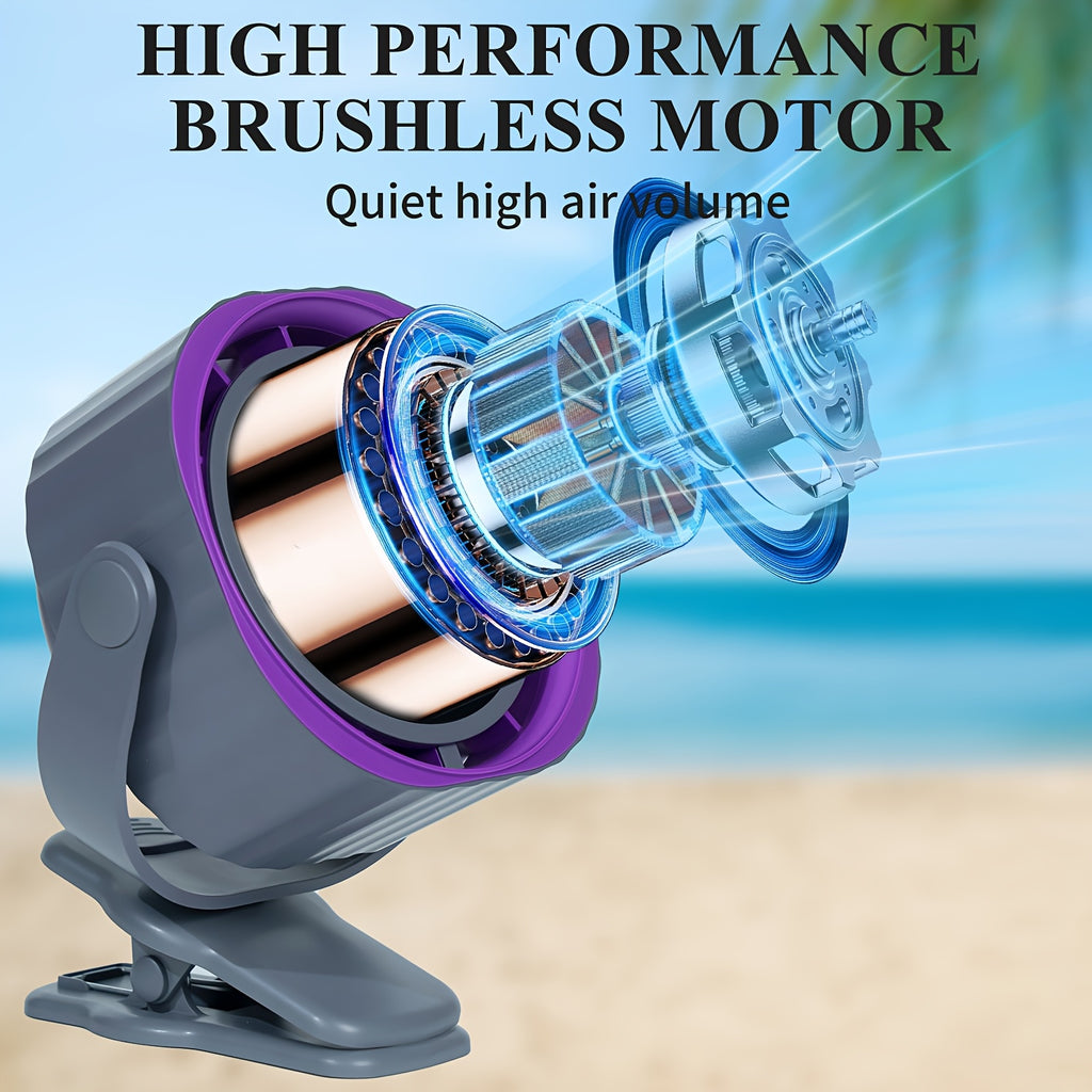Desk fan, Digital display, rechargeable USB fan, 105° tilt, 120 speed settings, long-lasting power, portable fan, suitable for offices, bedrooms, kitchens and small travel camping places.