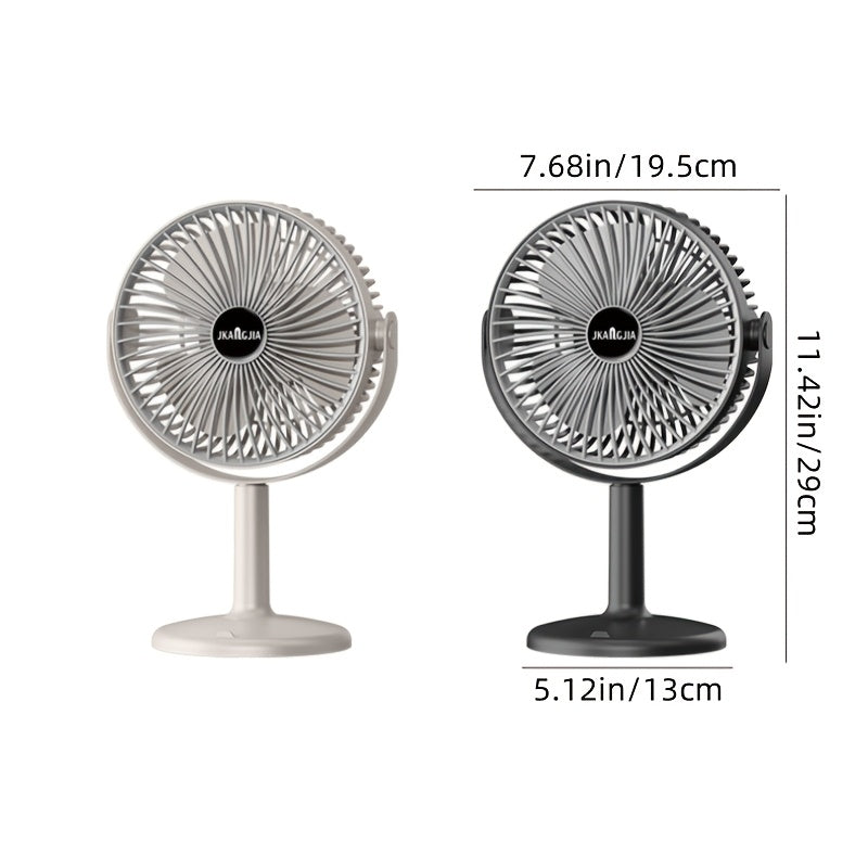 Portable Desktop Fan with USB Charging, Silent Operation, Wall-Mountable, Featuring 5-Speed Settings for Powerful Airflow, And Designed with a Phone Holder, Suitable for Use on Desks, Outdoor Trips, Camping Tents, As Well As in Living Rooms