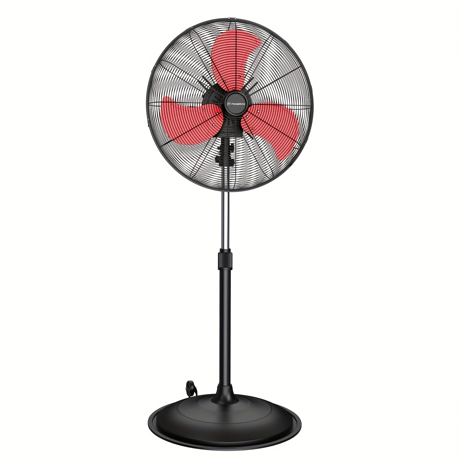 20in Pedestal Oscillating Fan, 3 Speed, 3000-5000 CFM, Heavy Duty Metal Fan, Standing Fan, Air Circulator Fan with Caster for Commercial, Bedroom, House, Barn, Door, Dormitory, Residential, Warehouse, Patio, Garage, Bedside