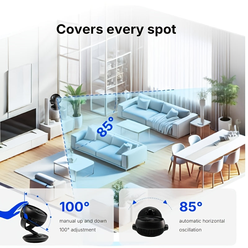 Ultra Quiet Desk Fan Ultra Quiet 25dB Desk Fan for Bedroom with Remote | High Velocity Cooling for Office, 3 Modes, 8 Speeds, 9H Timer, Automatic Oscillation