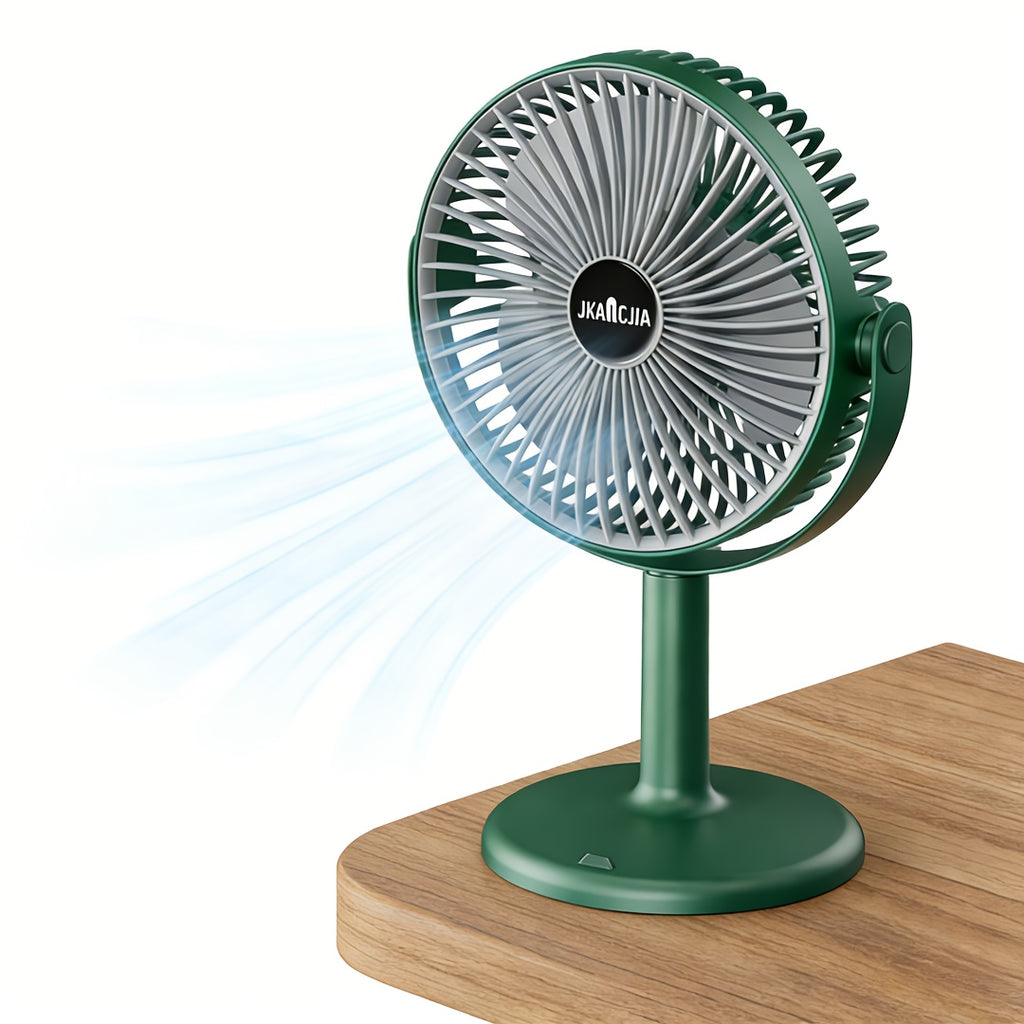 Portable Desktop Fan with USB Charging, Silent Operation, Wall-Mountable, Featuring 5-Speed Settings for Powerful Airflow, And Designed with a Phone Holder, Suitable for Use on Desks, Outdoor Trips, Camping Tents, As Well As in Living Rooms