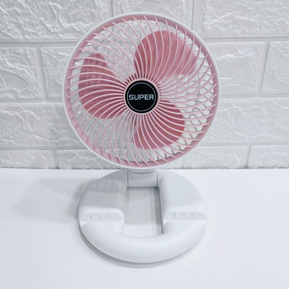 A Mini Portable USB Rechargeable Fan with a Base, Suitable for Desktop Use, Adjustable for Home And Office