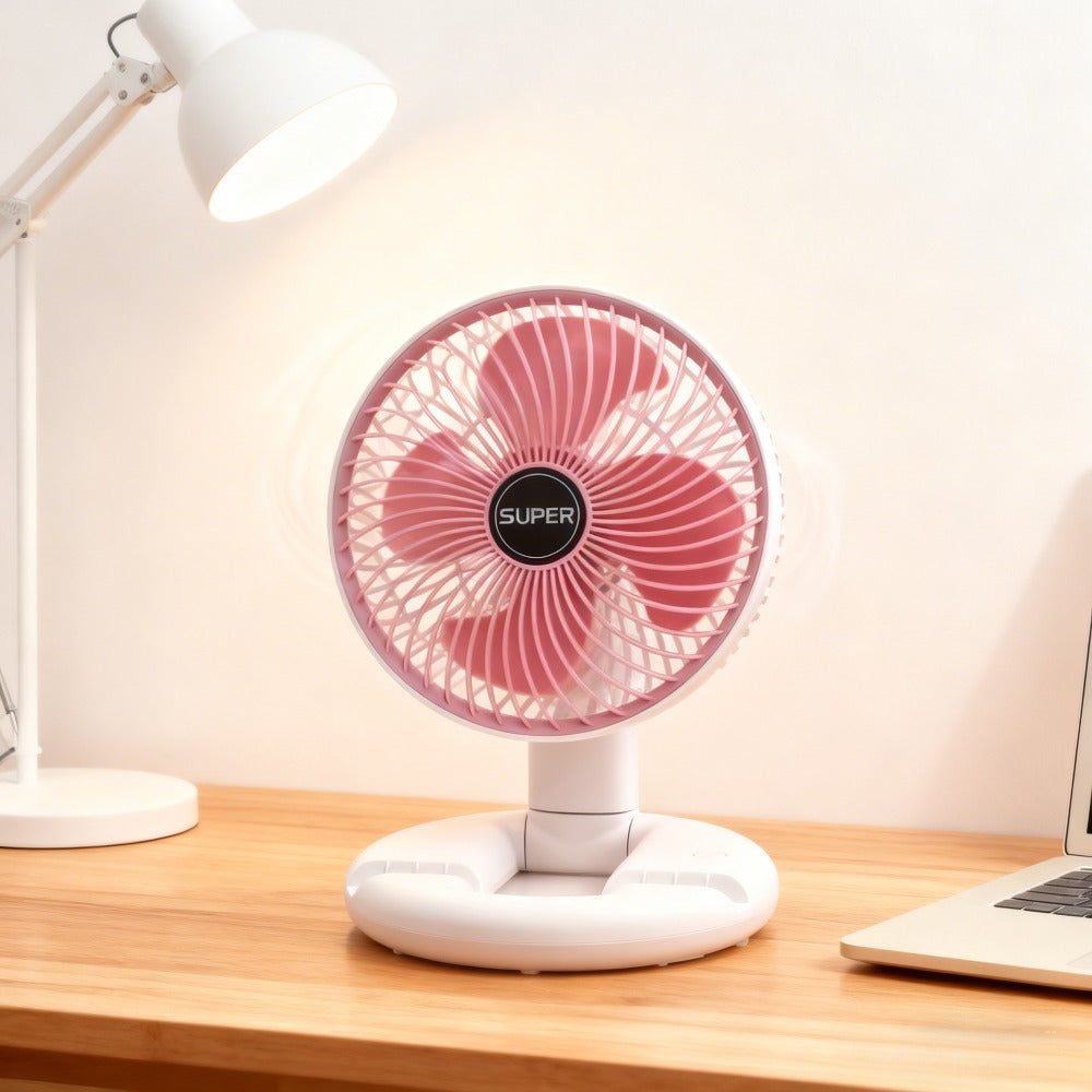 A Mini Portable USB Rechargeable Fan with a Base, Suitable for Desktop Use, Adjustable for Home And Office