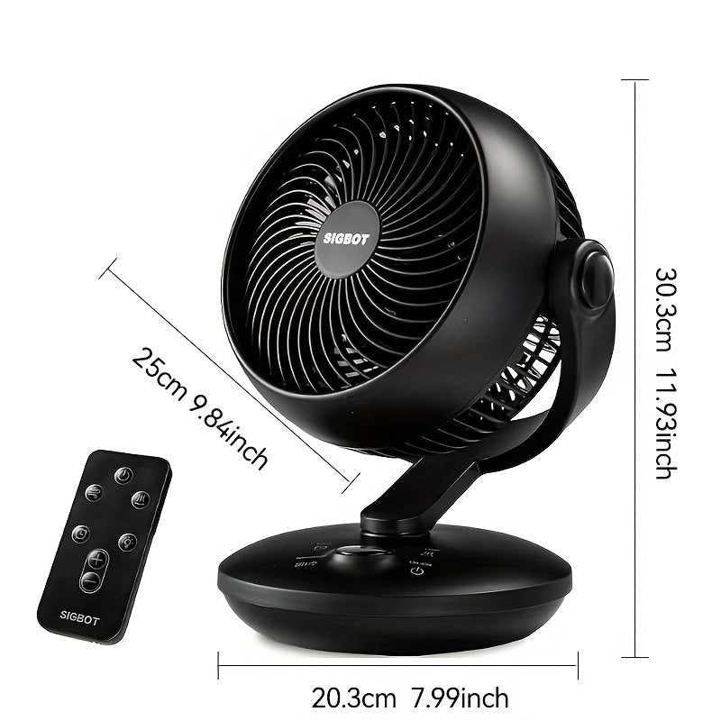 Ultra Quiet Desk Fan Ultra Quiet 25dB Desk Fan for Bedroom with Remote | High Velocity Cooling for Office, 3 Modes, 8 Speeds, 9H Timer, Automatic Oscillation