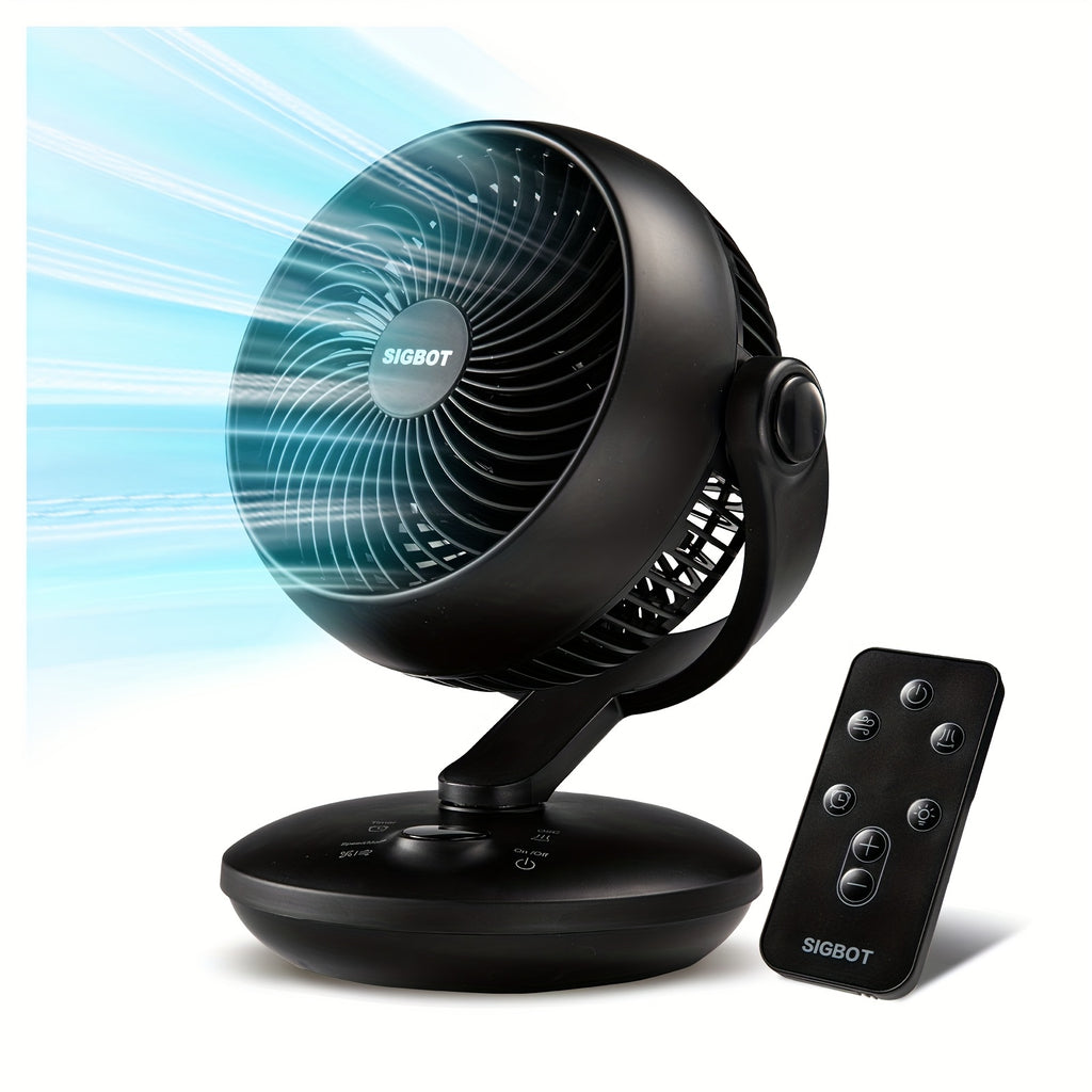 Ultra Quiet Desk Fan Ultra Quiet 25dB Desk Fan for Bedroom with Remote | High Velocity Cooling for Office, 3 Modes, 8 Speeds, 9H Timer, Automatic Oscillation