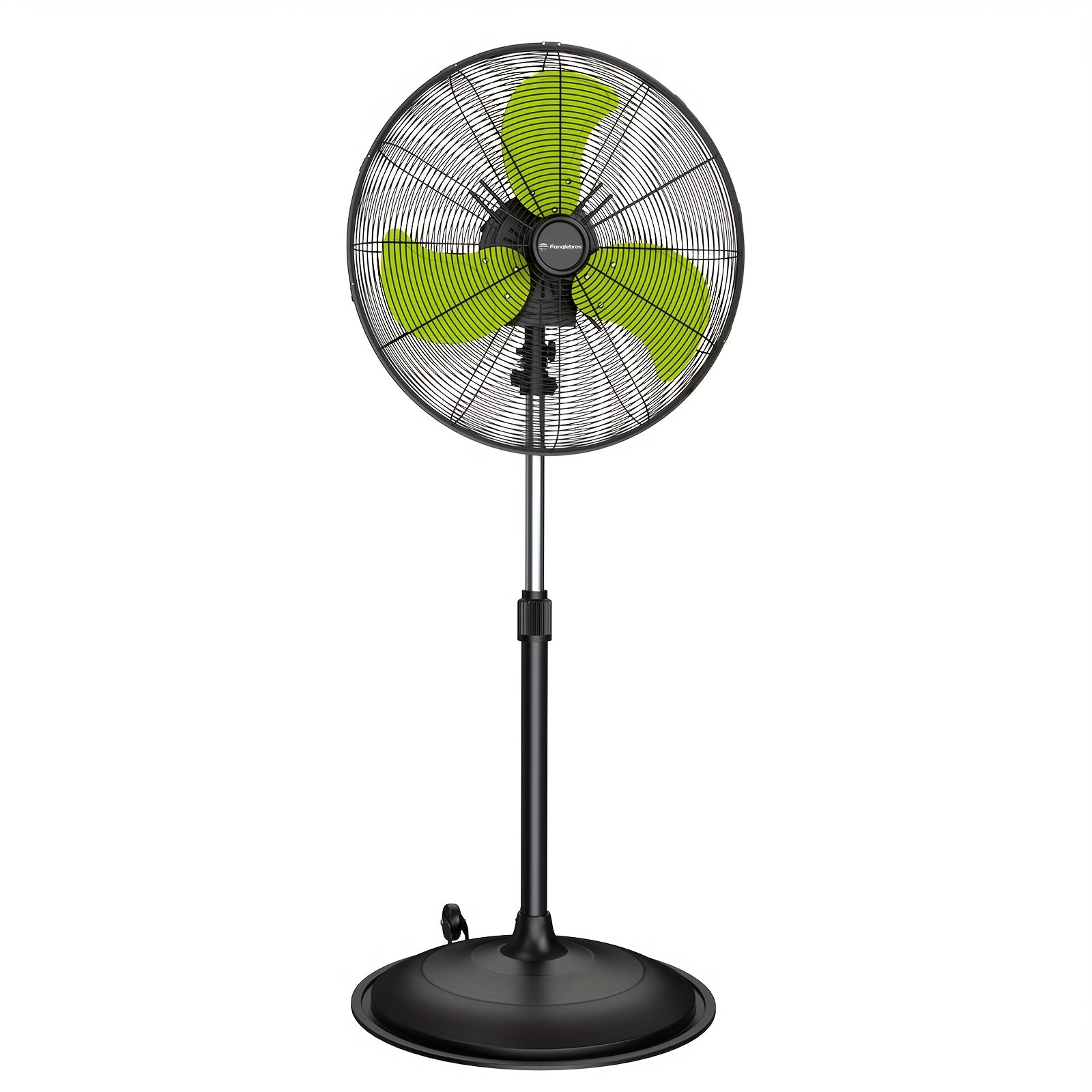 20in Pedestal Oscillating Fan, 3 Speed, 3000-5000 CFM, Heavy Duty Metal Fan, Standing Fan, Air Circulator Fan with Caster for Commercial, Bedroom, House, Barn, Door, Dormitory, Residential, Warehouse, Patio, Garage, Bedside